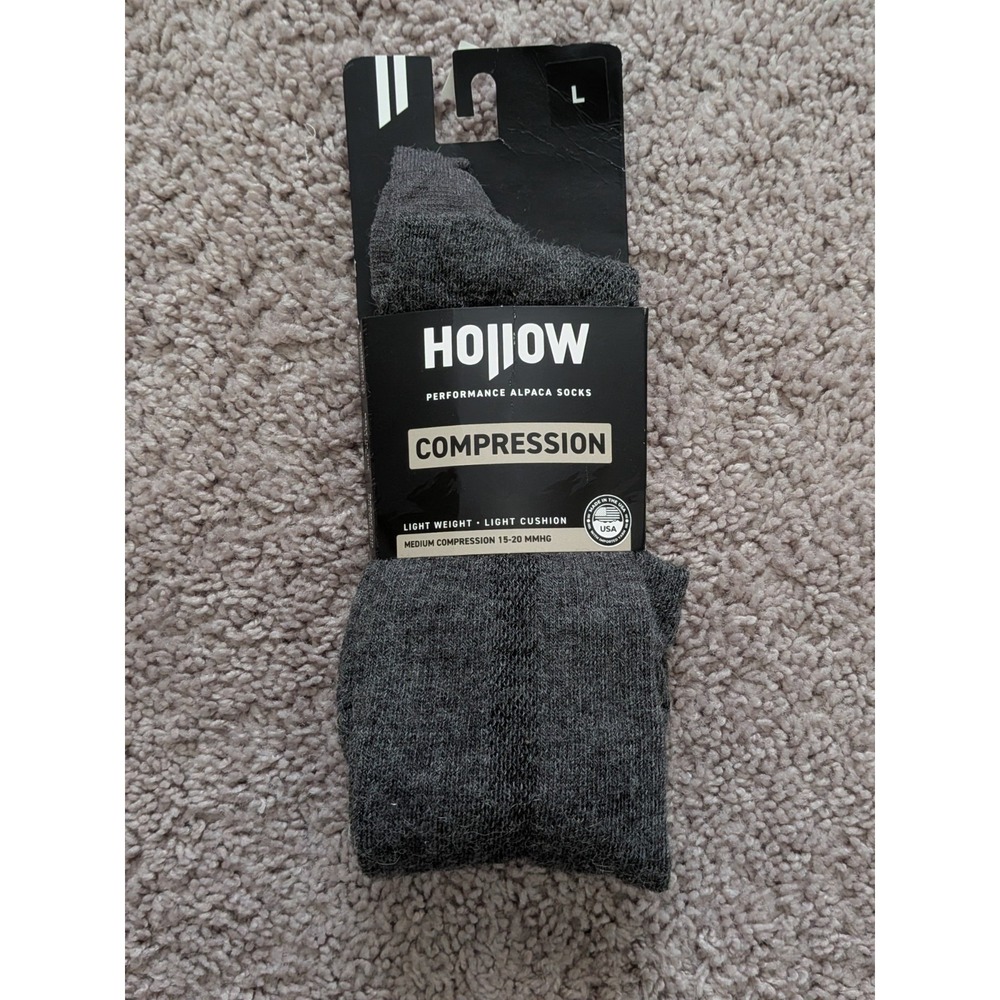 Hollow Compression Performance Alpaca Socks Large Below Knee Lightweight NWT